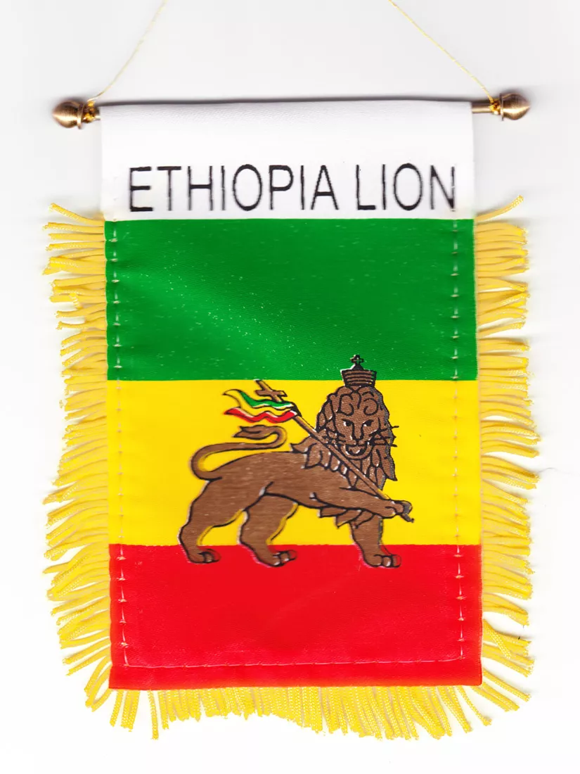 Ethiopia Window Hanging Flag (Lion)