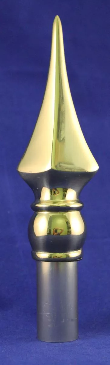 Fancy Spear - 8" Brass Pole Ornament