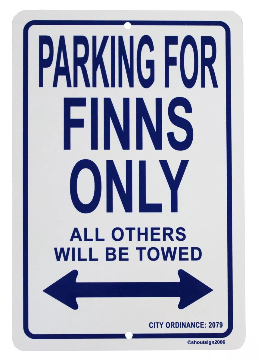 Finland Parking Sign