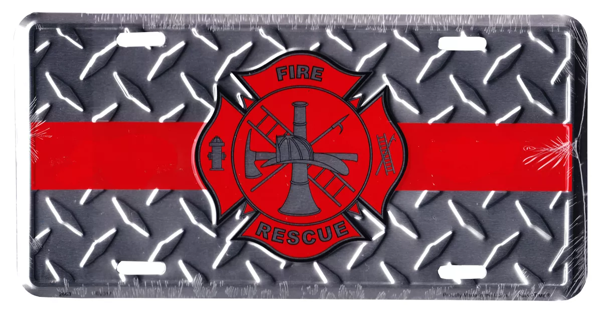 Firefighters License Plate