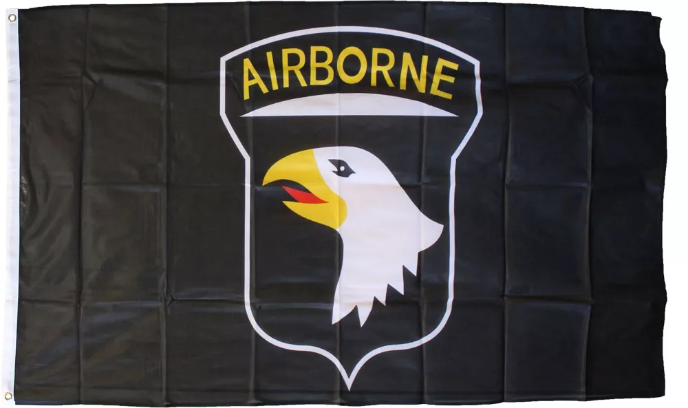 101st Airborne Division - 3'X5' Polyester Flag - Lightweight Polyester, 3' x 5', Without Fringe, Grommets