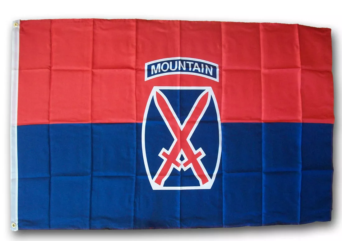 10th Mountain Division - 3'X5' Polyester Flag - Lightweight Polyester, 3' x 5', Without Fringe