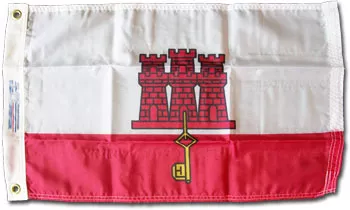Gibraltar - 12"X18" Nylon Flag - Nylon, Without Fringe, Grommets