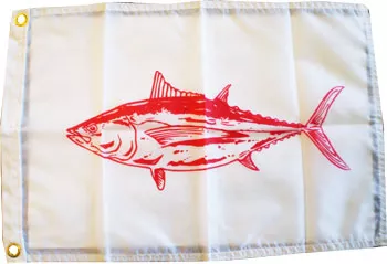 Albacore - 12"x18" Nylon Flag - Nylon, Without Fringe, Grommets