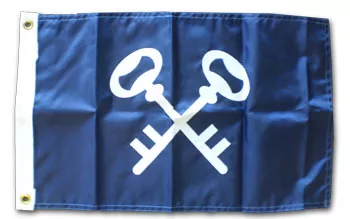Quartermaster - 20"x30" Nylon Flag - Nylon, 20" x 30", Without Fringe, Grommets, Sewn