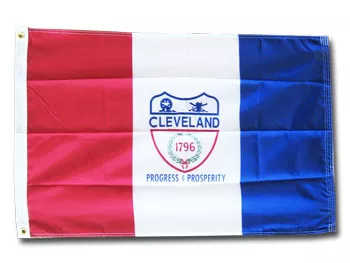 Cleveland - 2'X3' Nylon Flag - Nylon, Without Fringe