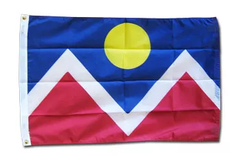 Denver - 2'X3' Nylon Flag - Nylon, Without Fringe