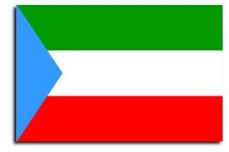 Equatorial Guinea - 2'X3' Nylon Flag (Civil) - Nylon, Without Fringe, Grommets