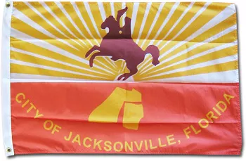 Jacksonville - 2'X3' Nylon Flag - Nylon, Without Fringe