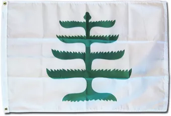Pine Tree - 2'X3' Nylon Flag - Nylon, Without Fringe, Grommets, Dyed