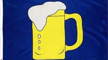 Beer Mug - 3'X5' Polyester Flag - Lightweight Polyester, 3' x 5', Without Fringe, Grommets