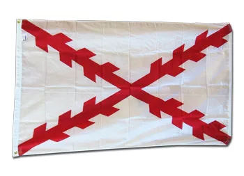 Cross of Burgundy - 3'X5'  Nylon Flag - Nylon, 3' x 5', Without Fringe