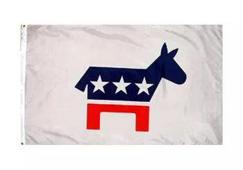Democrats - 3'X5'  Polyester Flag - Lightweight Polyester, 3' x 5', Without Fringe