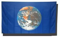 Earth - 3'X5' Polyester Flag - Lightweight Polyester, 3' x 5', Without Fringe