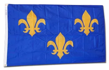 Fleur-de-Lis - 3'X5' Nylon Flag (3/Blue) - Nylon, 3' x 5', Without Fringe