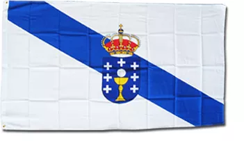 Galicia - 3'X5' Polyester Flag - Lightweight Polyester, 3' x 5', Without Fringe, Grommets
