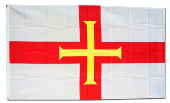 Guernsey -3'X5' Polyester Flag - Lightweight Polyester, 3' x 5', Without Fringe, Grommets