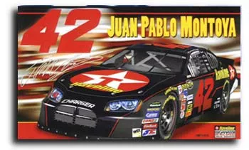 Juan Pablo Montoya - 3' x 5' 2-Sided Polyester Flag - Medium Knit Polyester, 3' x 5', Without Fringe, Grommets, Dyed