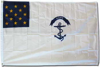 Rhode Island Regiment - 3'X5' Nylon Flag - Nylon, 3' x 5', Without Fringe, Grommets, Dyed
