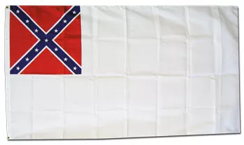 Second Confederate - 3'X5' Polyester Flag - Lightweight Polyester, 3' x 5', Without Fringe, Grommets