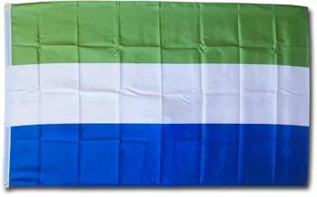 Sierra Leone - 3'X5' Polyester Flag - Lightweight Polyester, 3' x 5', Without Fringe, Grommets