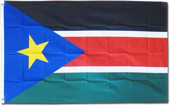 South Sudan, Republic of - 3'X5' Polyester Flag - Lightweight Polyester, 3' x 5', Without Fringe, Grommets