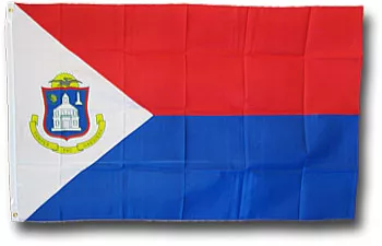 St. Maarten - 3'X5' Polyester Flag - Lightweight Polyester, 3' x 5', Without Fringe, Grommets