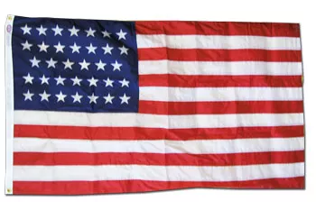 Union Civil War (34-Stars) - 3'X5' Nylon Flag - Nylon, 3' x 5', Without Fringe, Grommets, Dyed