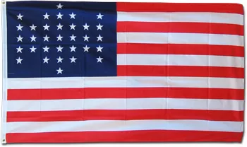 USA (33-Stars) - 3'X5' Polyester Flag ( (Ft. Sumter design) - Lightweight Polyester, 3' x 5', Without Fringe
