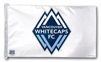 Vancouver Whitecaps FC - 3' x 5' MLS Polyester Flag - Medium Knit Polyester, 3' x 5', Without Fringe, D-Rings, Dyed