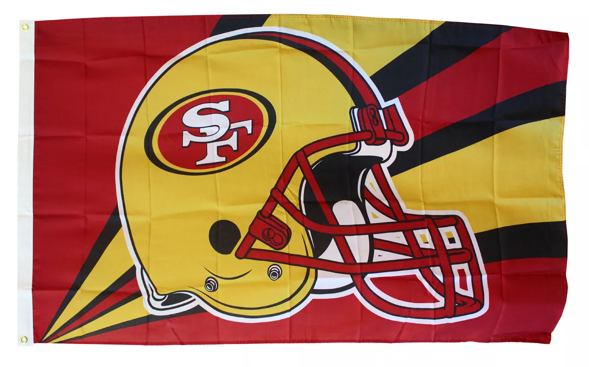San Francisco 49ers - 3' x 5' NFL Polyester Flag - Medium Knit Polyester, 3' x 5', Without Fringe, Grommets, Dyed