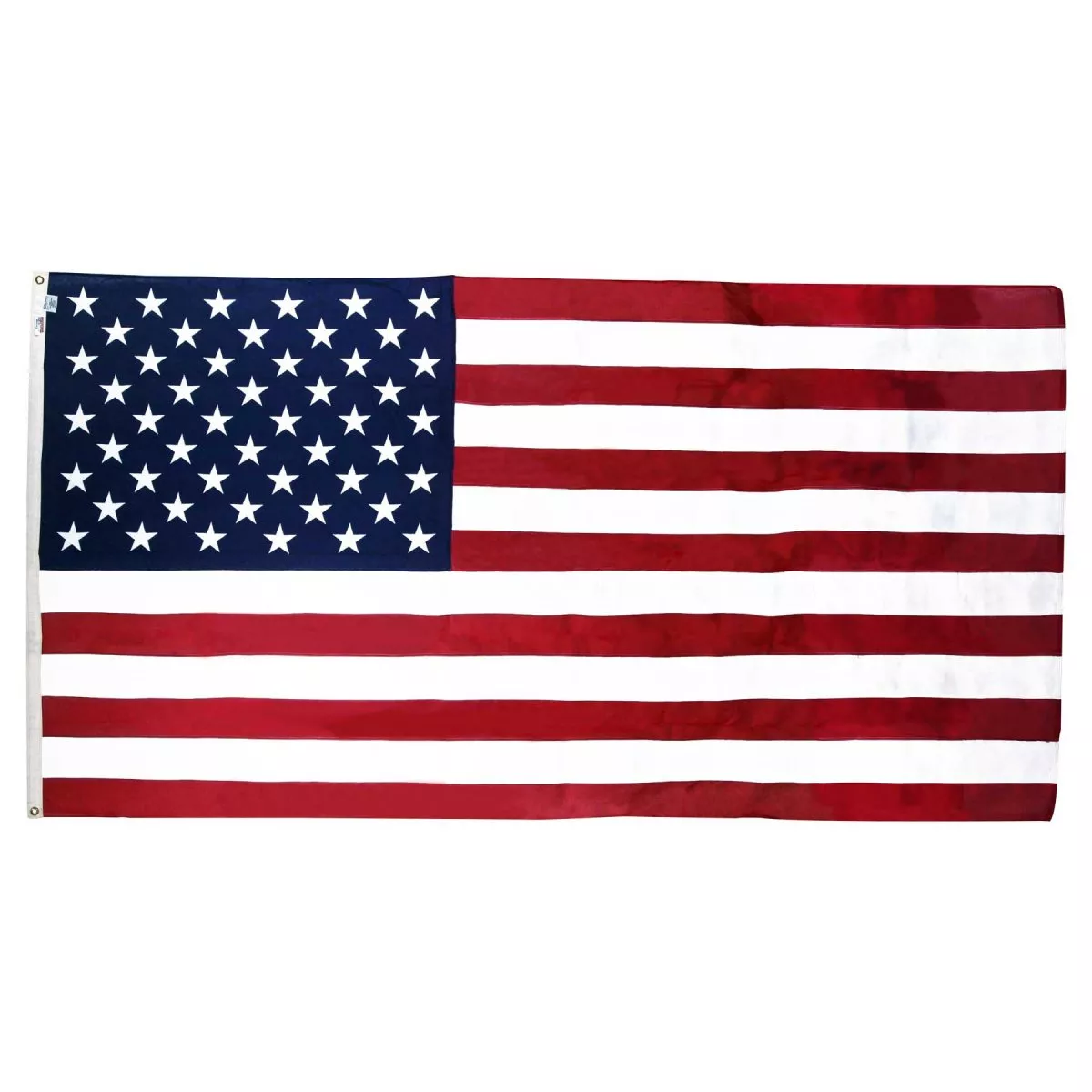 USA - 5' x 9.5' G-Spec Cotton Flag - GSpec Cotton, Without Fringe, Grommets, Sewn / Embroidered