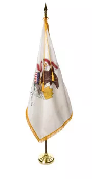 Illinois - 7' Flag Presentation Set - With Fringe, Pole Hem