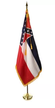 Mississippi - 7' Flag Presentation Set - With Fringe, Pole Hem