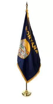 Montana - 8' Flag Presentation Set - With Fringe, Pole Hem