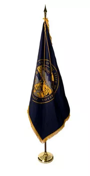 Nebraska - 7' Flag Presentation Set - With Fringe, Pole Hem