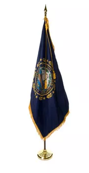 New Hampshire - 8' Flag Presentation Set - With Fringe, Pole Hem