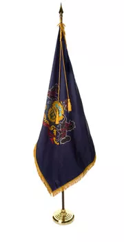 Pennsylvania - 7' Flag Presentation Set - With Fringe, Pole Hem
