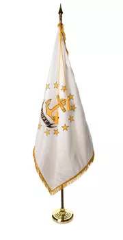 Rhode Island - 8' Flag Presentation Set - With Fringe, Pole Hem