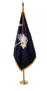 South Carolina - 8' Flag Presentation Set - With Fringe, Pole Hem