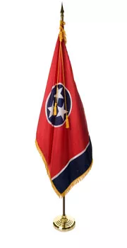 Tennessee - 8' Flag Presentation Set - With Fringe, Pole Hem