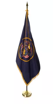 Utah (Seal) - 8' Flag Presentation Set - With Fringe, Pole Hem