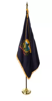 Vermont - 8' Flag Presentation Set - With Fringe, Pole Hem