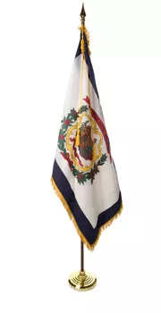 West Virginia - 7' Flag Presentation Set - With Fringe, Pole Hem