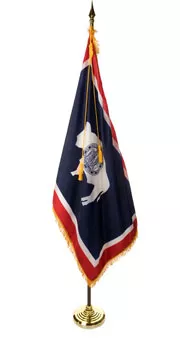Wyoming - 8' Flag Presentation Set - With Fringe, Pole Hem