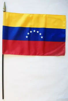 Venezuela (old-civil)- 8"X12" Stick Flag - 8" x 12", Without Fringe