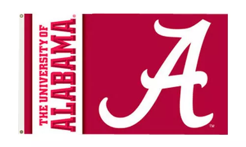 University of Alabama - 3' x 5' NCAA Polyester Flag - Medium Knit Polyester, 3' x 5', Without Fringe, Grommets, Dyed