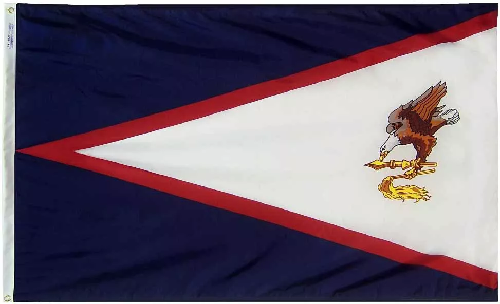 American Samoa - 4'X6' Nylon Flag - Nylon, Without Fringe, Grommets, Dyed
