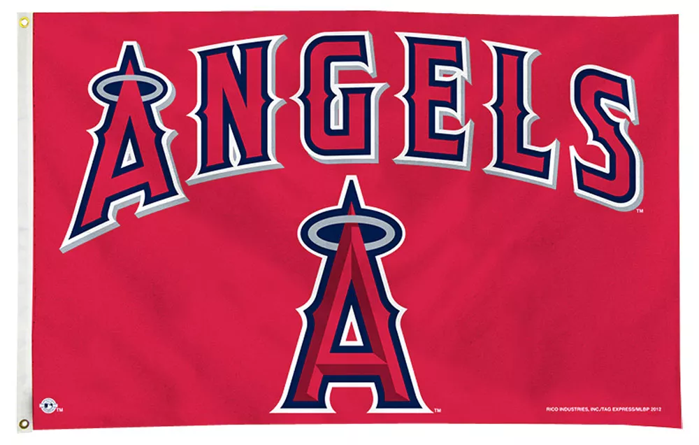 Los Angeles Angels of Anaheim - 3' x 5' MLB Polyester Flag - Medium Knit Polyester, 3' x 5', Without Fringe, Grommets, Dyed