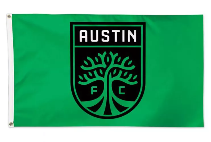 Austin FC - 3'X5' Polyester Flag - Medium Knit Polyester, 3' x 5', Without Fringe, Grommets